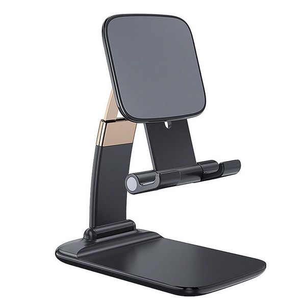 

cell phone stand, fully foldable compact ipad stand adjustable for desk metal rod deskholder mounts & holders