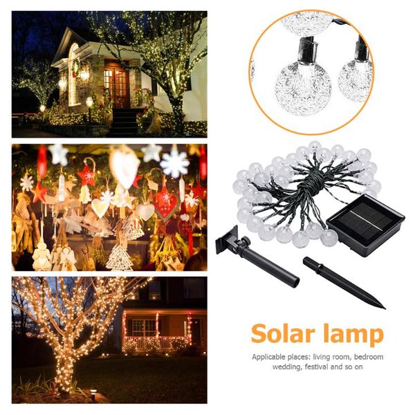 

strings 5m outdoor solar led fairy light string christmas wedding garden landscape decoration waterproof