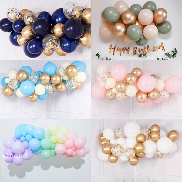 

party decoration birthday balloon garland kit green navy blue pink white organic arch set baby shower decor wedding celebration