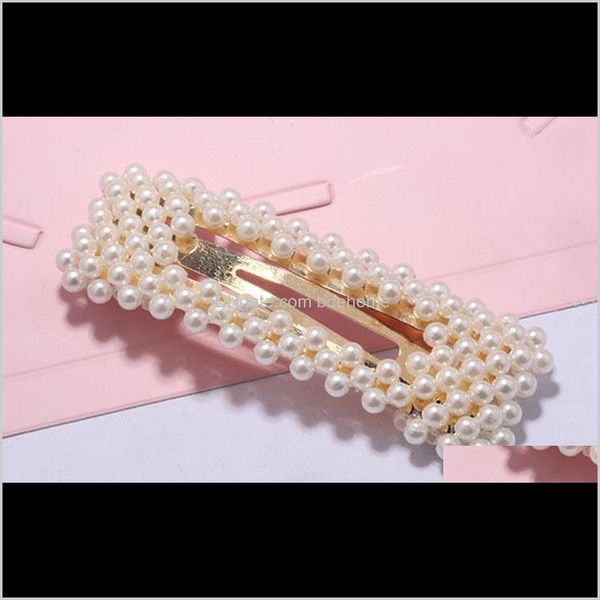 

clips & barrettes drop delivery 2021 fashion jewelry arrival korean sweety cute elegant pearl hair clip hairpin koeco, Golden;silver