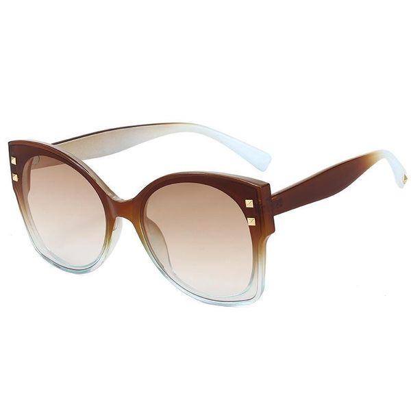 

sunglasses retro women stylish glasses round full frame gradient lens for men clear fleld of view, White;black