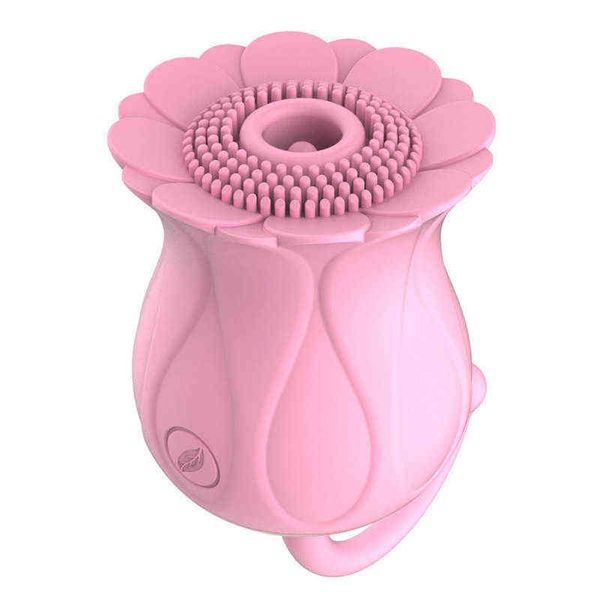 NXY Vibratoren Beliebteste Lecken Sex Frauen Muschi Lippenstift Spielzeug Rosenvibrator mit Fernbedienung 0104