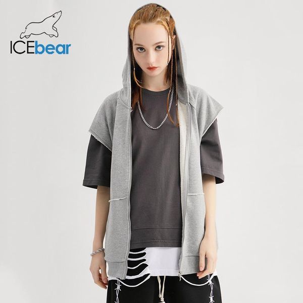 

women's vests 2021 high street hip-hop anti-wear tide brand men and women outside hooded ladies vest m-100c3, Black;white