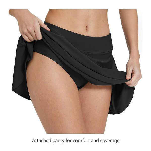 

women high waist bikini skirts shorts bottoms swimwear swimsuit cover up bathing suit beach anti-glare swimming trunks two-piece suits