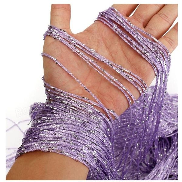 

2pcs colorful luxury crystal curtain 2m x 1m flash line shiny tassel string door window room divider home decoration & drapes