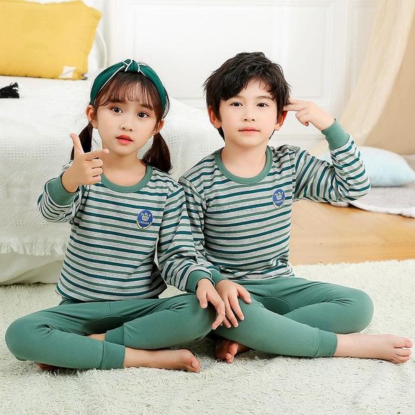 

pajamas childrens nightwear sleeping clothes girls boys christmas sets toddler stripe sleepwear homewear outdoor casual, Blue;red