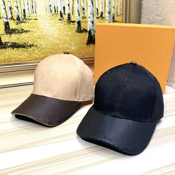

fashion baseball cap luxurys designers caps hats mens womens khaki old flower printed casquette men women leather split joint fitted caps, Blue;gray