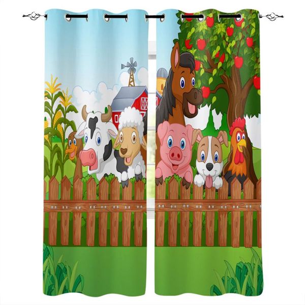 

curtain & drapes cartoon animals zoo blackout curtains for living room children kids bedroom modern window treatment