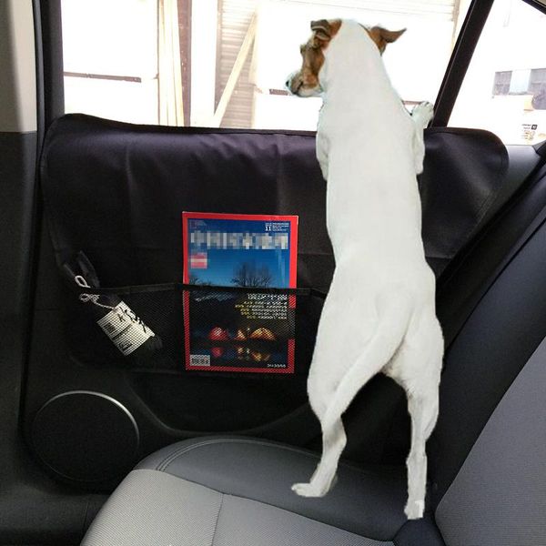 

car organizer 2pcs l+r door windows protector seat side cover pet mat scratch shield guard panel black