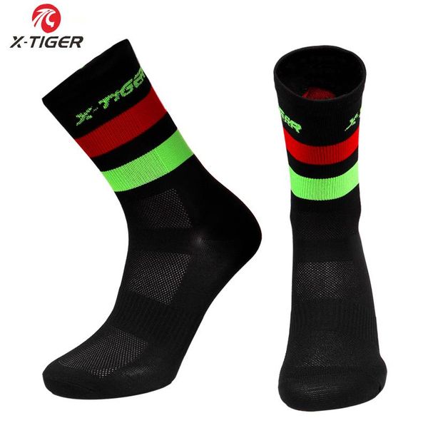 

x-tiger cycling socks professional breathable bicycle outdoor racing men women bike compression sport sports, Black