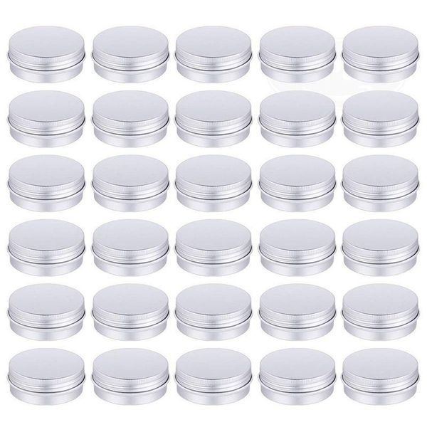 

storage bottles & jars 30 pack screw round metal lip tins containers lids (1oz)