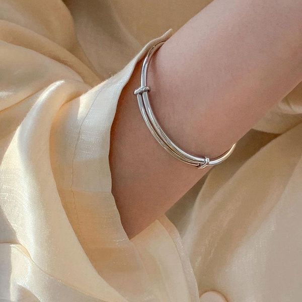 

bangle korean retro bracelet pull type silver ie bangles bracelets for women charm, Black