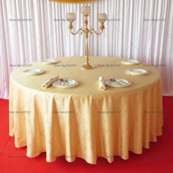 

table cloth gold rose 120 round cloth,polyester cover,for wedding/el/restaurant tables decoration,210gsm thick material