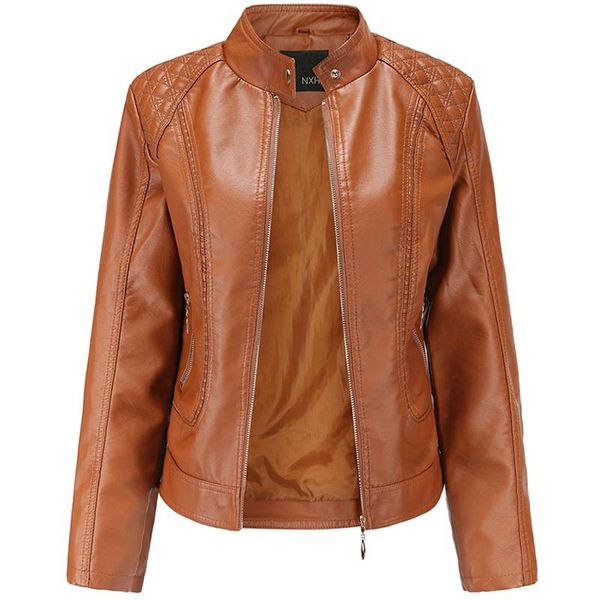 

women's jacket coat winter solid elegant europe and america style pu leather female women clothing jackets, Black;brown