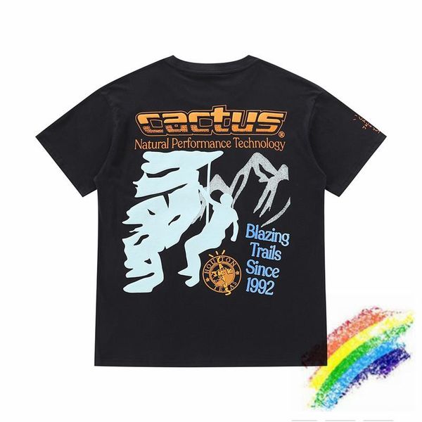 

travis scocactus jack trails path tee t-shirt men women 1:1 quality summer style t-shirts men's, White;black