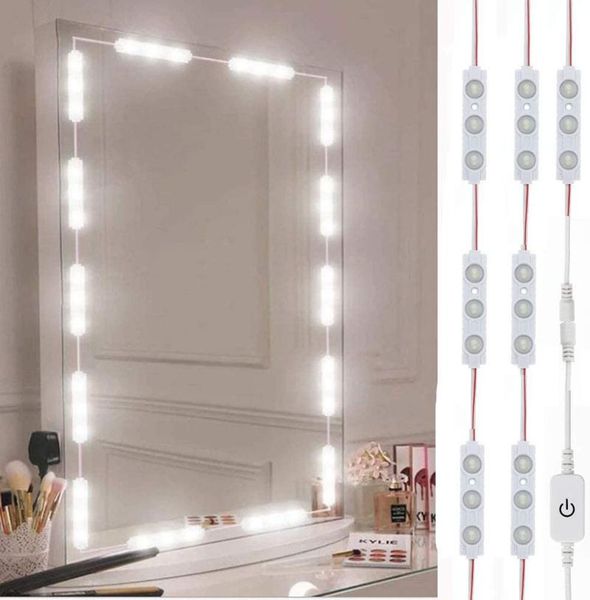 

vanity lights home decor 60led mirror lights, hollywood make up light, 10ft ultra bright white led, dimmable touch control lamp strip