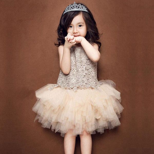 

girl's dresses 2021 summer toddler girl clothes party dress for little girls children's clothing lace tutu kids bridesmaid costume, Red;yellow