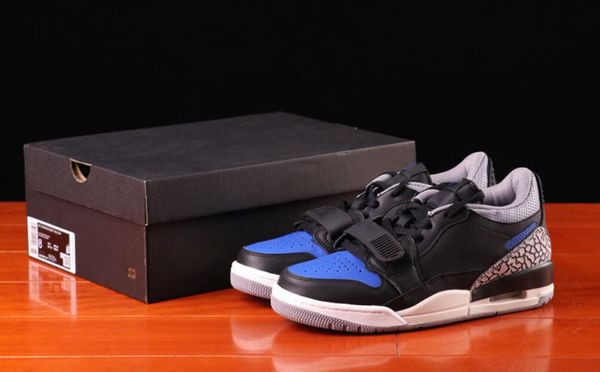 

genuine jumpman 312 mens womens basketball shoes lovers black and blue sneakers full size 36-45