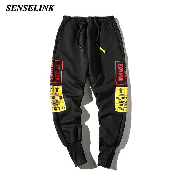 

men's pants men hip hop jogging cargo spring 2021 casual loose korean sports fashionable street, Black