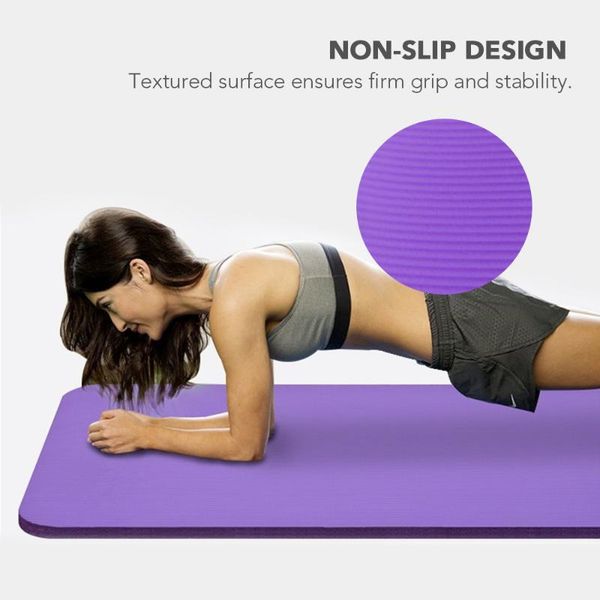 

yoga mats 10mm thick mat non-slip exercise pad with carrying strap and mesh bag for home gym fitness workout pilates