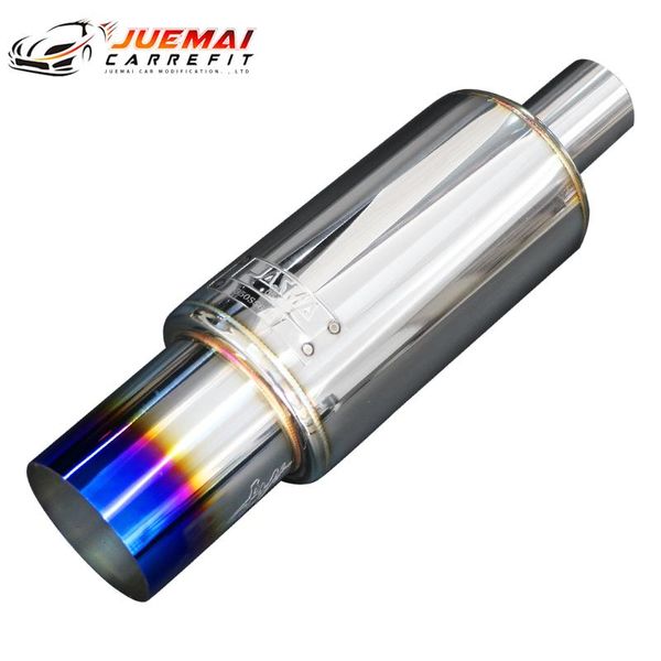 

car exhaust systems muffler tail pipe interface 51mm 63mm universal stainless steel auto accessories mufflers length 680mm 114 manifold & pa