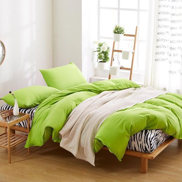 

bedding sets solstice home textile twin full  king sets green solid color duvet cover pillowcase zebra flat sheet girl bed linen v9aj