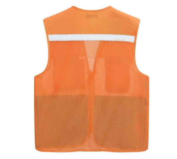 

wh w001# mesh multi-pocket reflective vest985646749, Black