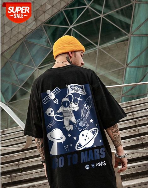 

european and american tide brand national hip-hop oversize half-sleeved couple large size loose trend short-sleeved t-shirt fat men's #, White;black