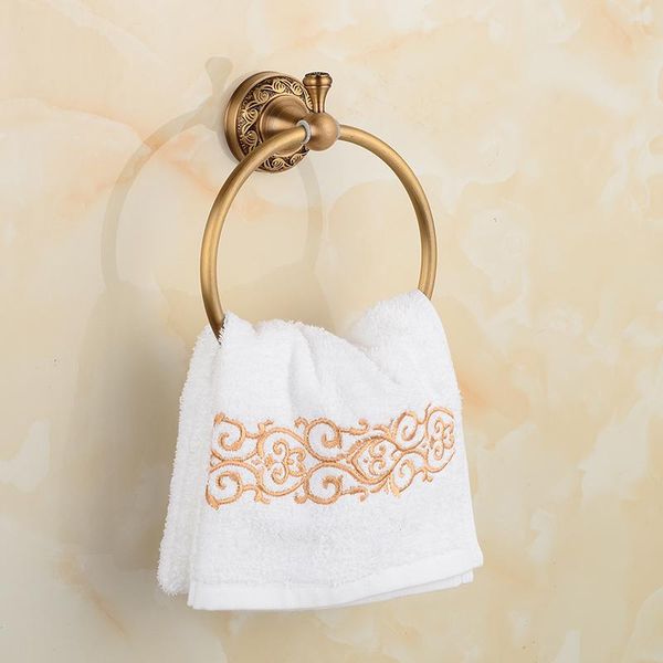 

srj antique copper towel ring bathroom bath storage rack hardware pendant wall mounted rings