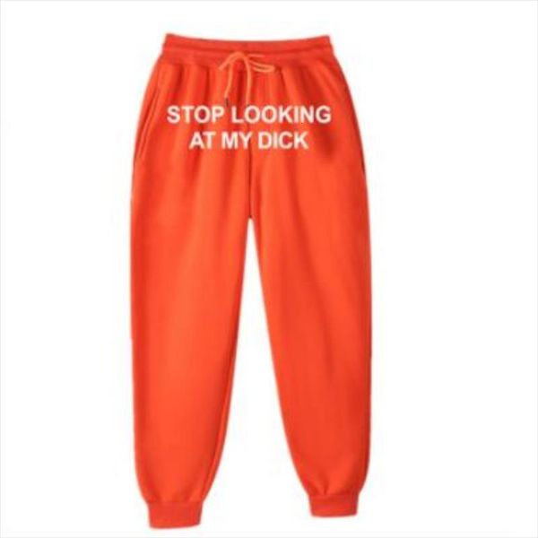 

winter fleece sweatpants men swomens pants looking at my dick printed jogging trousers couples hip hop streetwear, Black;white