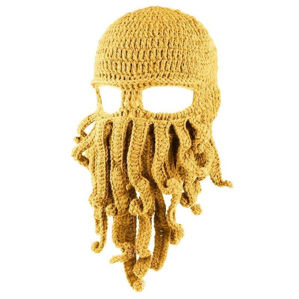 

beanies halloween party spoof ocs cap bucket hat handmade knitted warm woolen squid autumn winter riding ear protection hats sun