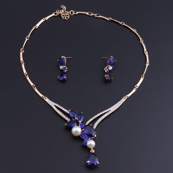 

earrings & necklace oeoeos fashion women wedding bridal accessories party gold-color jewelry african beads costume sets, Silver