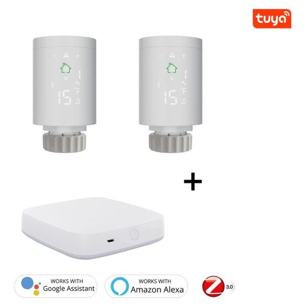 

smart home control linkage thermostatic radiator valve heating thermostat wifi zigbee for tuya gateway hub