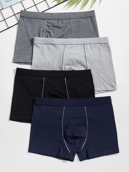 

men 4 pack boxer brief r40z#, Black;brown