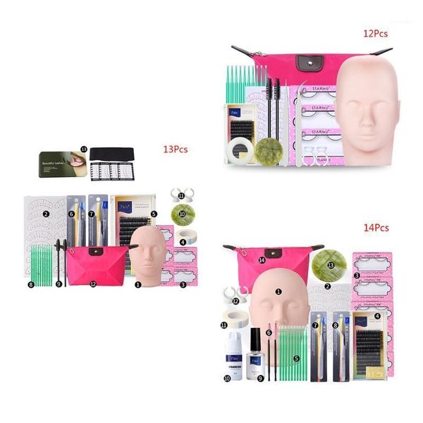 

false eyelash extension training kit exercise practice mannequin head set1