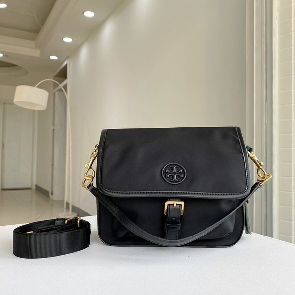 

2021 new tb women's canvas cowhide bag trend simple korean single shoulder messenger niche