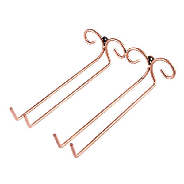 

storage bags omz 2pcs bronze stainless steel glass rack holder wall-mounted hanger for bar home