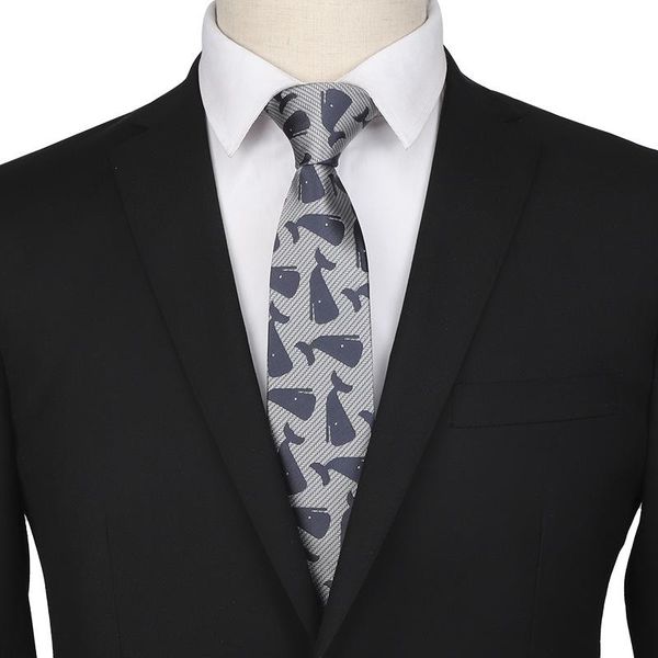 

bow ties 2021 6cm men's tie polyester silk arrow type business wedding, Black;gray