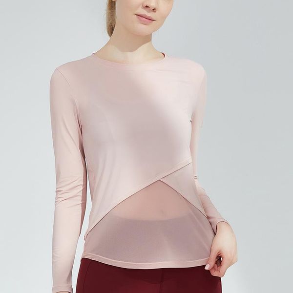 

yoga outfit loose long sleeve jacket women light breathable fast dry running exercise t shirt women's fitness clothing