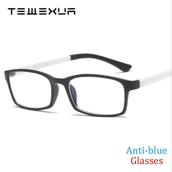 

fashion sunglasses frames tewexua brand ray computer glasses men radiation eye wear design office gaming goggle uv blocking spectacles, Black