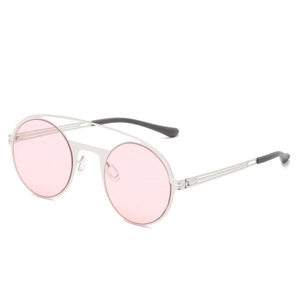 

retro round metal sunglasses men women brand designer fashion colorful sun glasses shades uv400 protection, White;black