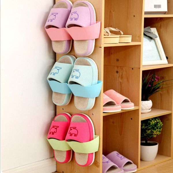 

bathroom shoe storage rack wall shelving organizer portable cabinet hook blue shoes holder stand for footwear dwh5 clothing & wardrobe