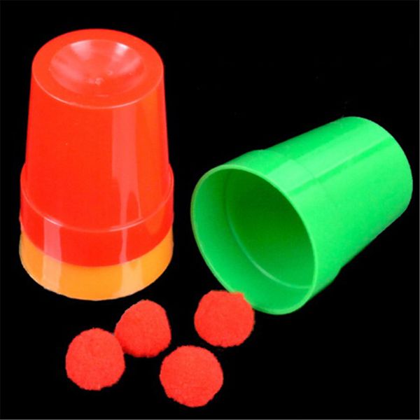 

Magic Cups and Balls Magic Tricks illusion mentalism truco de magie kids toy Professional Magician Trick close up