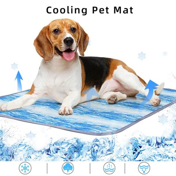 

kennels & pens pet pad washable blanket cold silk cushion cool cooling dog mat summer breathable sofa portable dogs cats