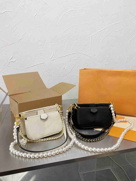 

design luxurious luxury leather lady crossbody shoulder bags mahjong bag wallet coin purses backpacks letter flower print pearl chain