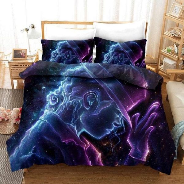 

bedding sets fashion hd digital jackson print duvet cover+ pillowcase 2/3pcs customized bed set us/au/eu size