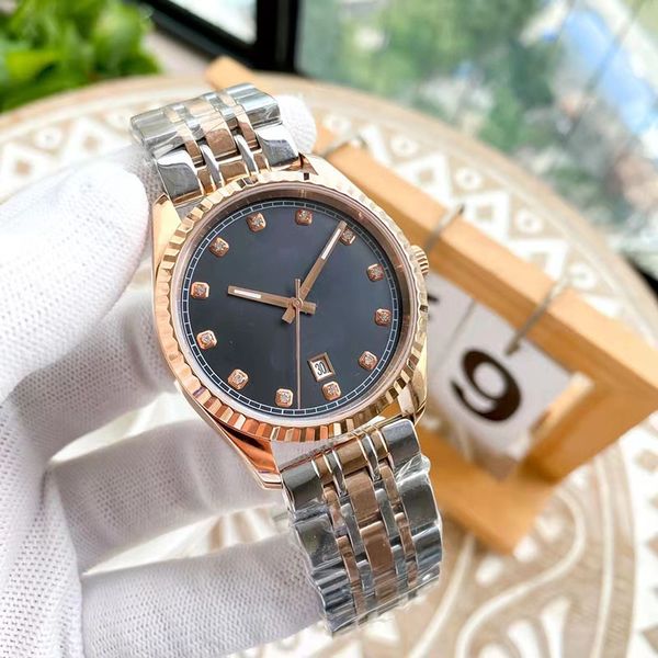 

mens watch fully automatic mechanical watches 42mm stainless steel strap with calendar wristwatch perfect quality waterproof design wristwat, Slivery;brown