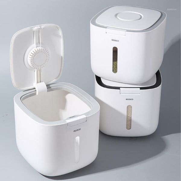 

storage bottles & jars sealed kitchen rice bucket 10kg cylinder grain insect prevention wetproof cat dog food household basket