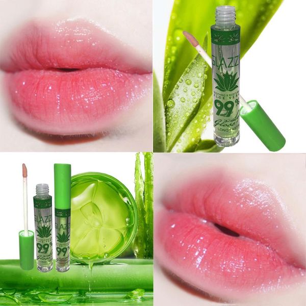 

lip gloss aloe vera color lipstick long lasting care nutritious plumper moisturizer magic temperature change