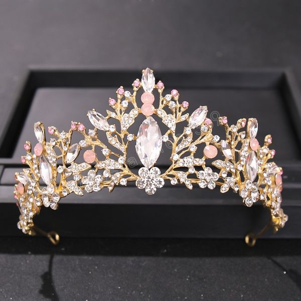 

vintage rose black crystal tiaras crowns women headpiece wedding bride hair jewelry accessories, Slivery;white